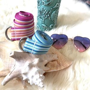 Set of Two Fabric Belts